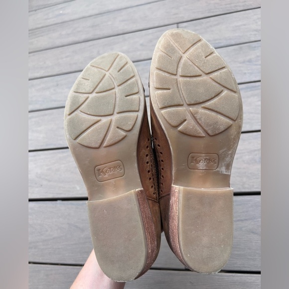 Korks by Kork-Ease Gertrude brown leather slip on heeled ankle shoes size 7.5 - Picture 11 of 13